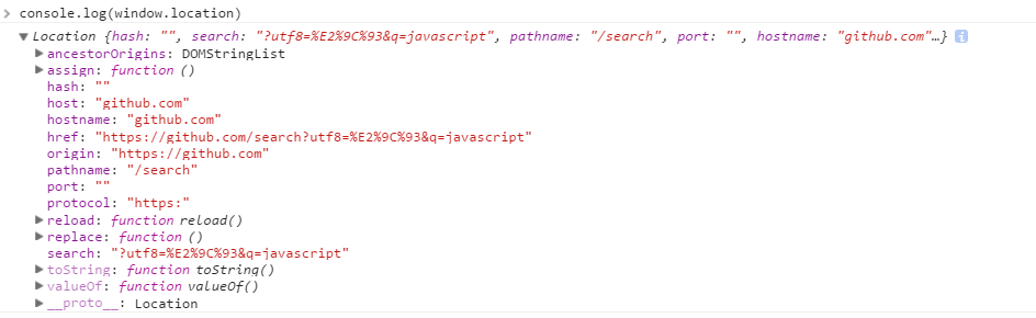 window.location的参数